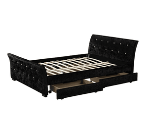 4 Drawers Leather <strong>Sleigh</strong> Storage <strong>Bed</strong> - Product Image 1