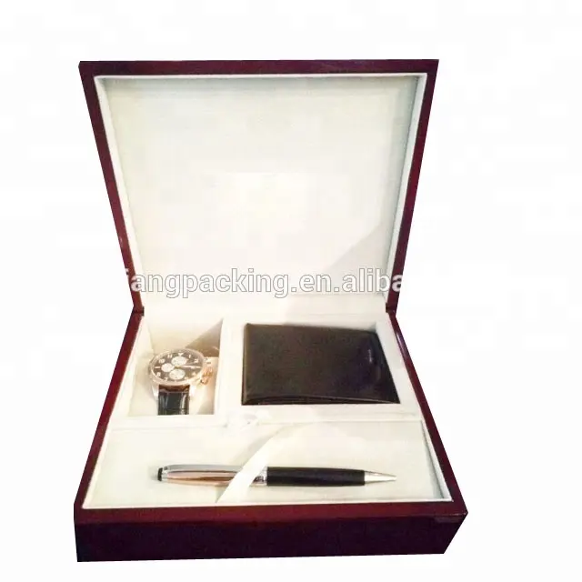 piano cherry lacquer finish luxury hot sale vip watch wallet pen box
