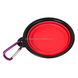 Tigela de alimentação dobrável para animais, portátil, cão, gato, viagem, acampamento, alimentador de água com gancho - Product Image 5