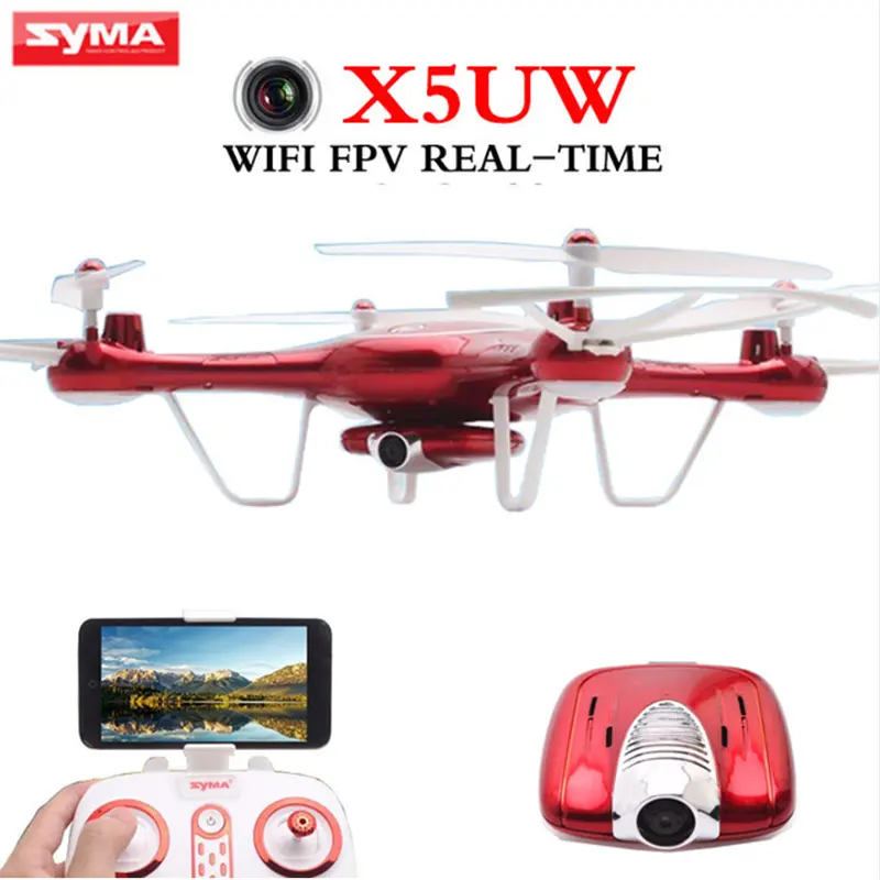 Syma X5UW RC WiFi Drone FPV Quadcopter RTF With HD Camera 2.4G 4CH APP Control Remote Control Helicopter For Adults