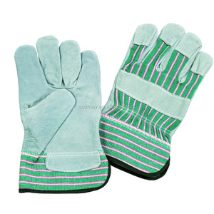 ถุงมือหนังวัวป้องกันการบาด พร้อมข้อมือยางและโครงสร้างที่ทนทาน - Product Image 1