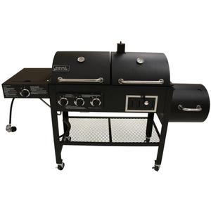 Máquina <span class=keywords><strong>de</strong></span> la parrilla <span class=keywords><strong>de</strong></span> <span class=keywords><strong>hierro</strong></span> fundido <span class=keywords><strong>de</strong></span> carbón <span class=keywords><strong>de</strong></span> Gas fumador 3-in-1Combo Hybird asadores - Product Image 1