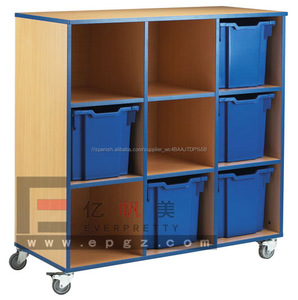 <span class=keywords><strong>Muebles</strong></span> de Preescolar Móvil Grupo de Juego Gabinete Gabinete de Almacenaje de Madera del cabrito - Product Image 4