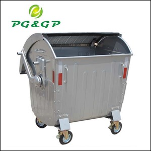 Bonne Qualité Se Vendent Bien Dôme Couvercle Galvanisé à Chaud Système De Pédale <span class=keywords><strong>Poubelle</strong></span> à roulettes - Product Image 3