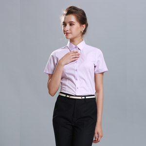 Camicie da <span class=keywords><strong>donna</strong></span> personalizzate-camicie formali da lavoro per <span class=keywords><strong>donna</strong></span>, camicia bianca a maniche corte, elegante camicetta <span class=keywords><strong>rosa</strong></span> per l'ufficio di lavoro - Product Image 1