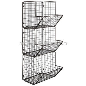 Cesto di frutta di grande capacità porta cibo porta oggetti in metallo filo serpente portaoggetti griglia 3 livelli in ferro da cucina staccabile - Product Image 4