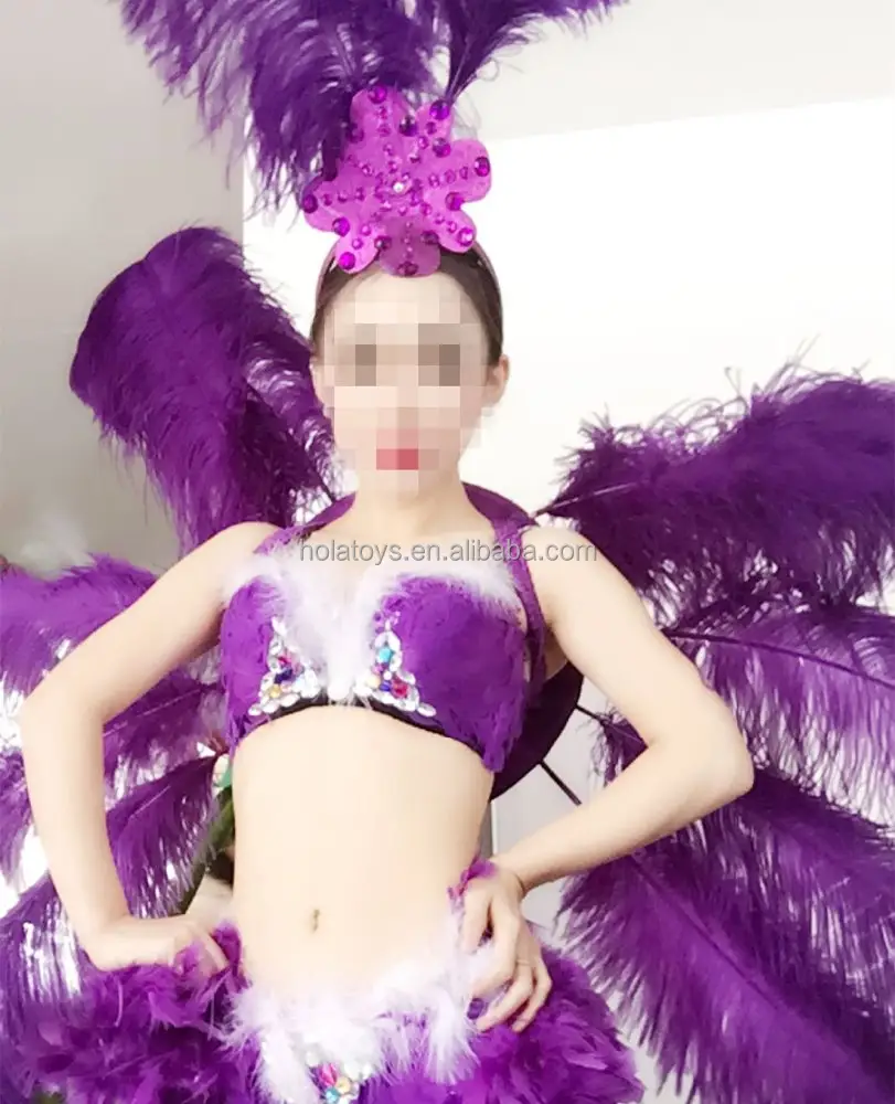 Purple dance costume/carnival costume/samba costume for adult