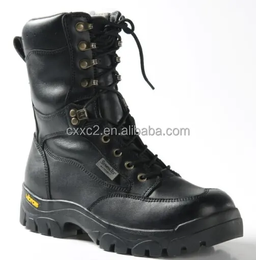 Black Waterproof Genuine Leather Safety Tactical Outdoor Activities Combat Boots