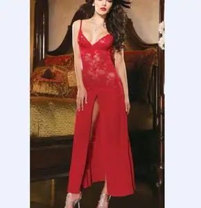 Phụ Nữ Lenceria Sexy Đêm Gown In Phụ Nữ Đồ Lót/Sexi Sâu V Ăn Mặc Cho Tuần Trăng Mật