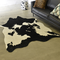 Kuhfell-Teppich Künstlicher Schwarz-Weißer Tier-Teppich Kunstfell-Kuhfell-Teppich