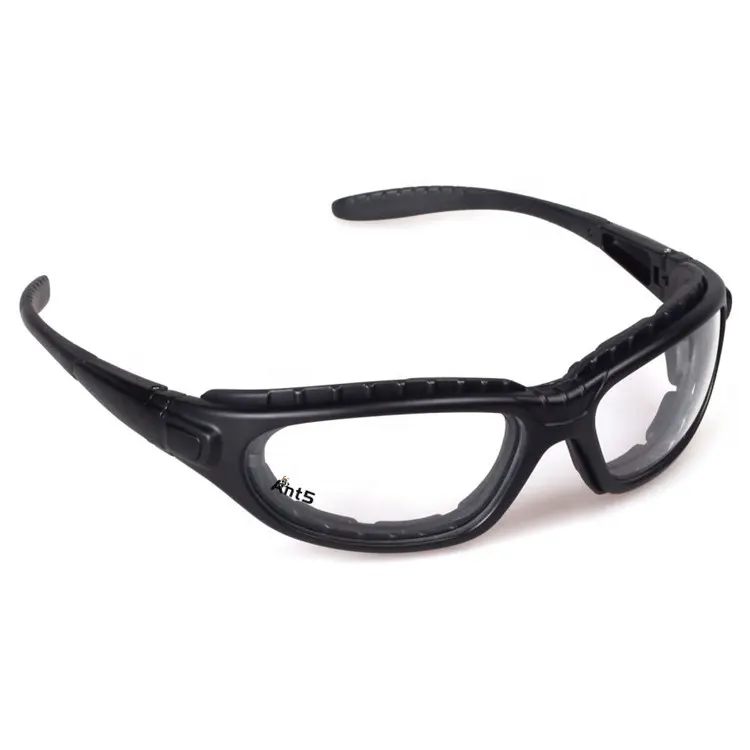 ANT5 CE clear lens safety glasses with elastic band & black leg