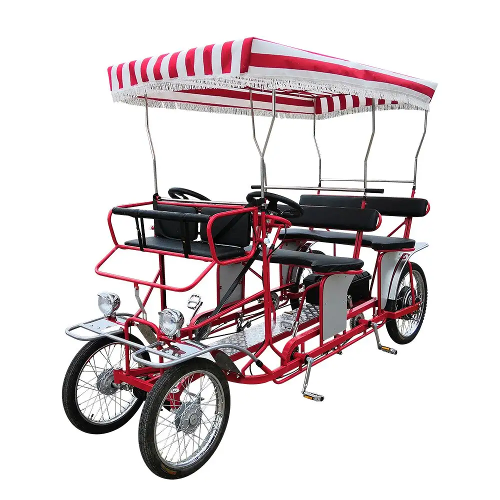 Tricycle électrique soutien-gorge de famille, 4 roues, pour 4 personnes, en solde,
