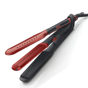 Doble propósito para rizar permanente de maíz temperatura constante Anti escaldado recubierto de cerámica 2 en <span class=keywords><strong>1</strong></span> placa ancha alisador de pelo - Product Image 1