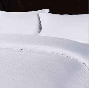 Factory Direct 100% Cotton Satin <strong>White</strong> Bedding Linen Set for Hotels-4 Piece <strong>Double</strong> Embroidery Patchwork Quilt Flat <strong>Sheet</strong> - Product Image 4