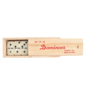 Holz benutzer definierte Domino Spiel Set Doppel sechs Holz Domino für Erwachsene