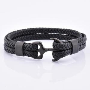 Grosir Gelang Bungkus Gesper Jepret Kulit Kait Tali Hitam Bahari untuk Pria - Product Image 2