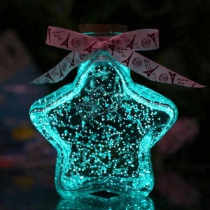 Vacío Navidad cristal estrella luminosa con corcho tapa al por mayor - Product Image 4