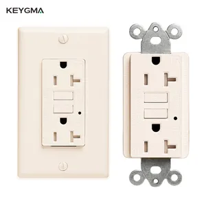 Keygma 220V Breed Voltage Aardlekschakelaar Socket Etl Vermeld Aardlekschakelaar Outlet Met Fraudebestendige Outlet