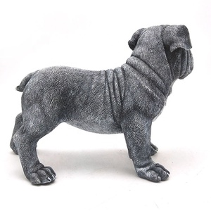 Venta al por mayor de fibra de vidrio de tamaño negro resina perro francés figuras <span class=keywords><strong>bulldog</strong></span> estatua para jardín - Product Image 2