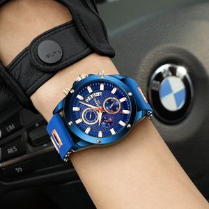 NIBOSI 2333 cronografo da <span class=keywords><strong>uomo</strong></span> analogico orologio al quarzo data orologio Top <span class=keywords><strong>Brand</strong></span> Luxury Silicone Watch - Product Image 4