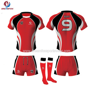 Rugby football team wear migliore qualità forte rugby league <span class=keywords><strong>pantaloncini</strong></span>, sublimata polo di rugby jersey con all'ingrosso - Product Image 3