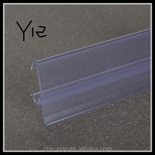 Прозрачный супермаркет тонкая пластина для указания информации о товаре для полки/пластиковая корзина для покупок на данных полосы (Y12)