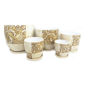 Hecho <span class=keywords><strong>a</strong></span> mano hogar Decoración jardín vertical <span class=keywords><strong>macetas</strong></span> de cerámica al aire libre <span class=keywords><strong>macetas</strong></span> con platillo - Product Image 5