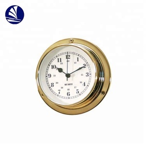 Horloge murale en laiton de la série Clock <span class=keywords><strong>Yacht</strong></span>, horloge à quartz nautique pour bateau - Product Image 5