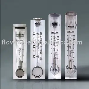 Rotámetro de Panel de bloque acrílico mecanizado, medidor de flujo de aire, medidor de flujo de Gas con rotámetro de aire ajustable