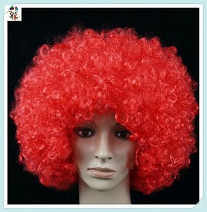 Perruques Afro synthétiques bouclées pour fans <span class=keywords><strong>de</strong></span> sport, bon marché, usine <span class=keywords><strong>de</strong></span> perruques <span class=keywords><strong>de</strong></span> fête HPC-0026 - Product Image 3