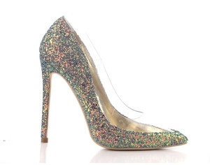 12cm 10cm <span class=keywords><strong>tacco</strong></span> Stiletto 8 cm Shinny paillettes Glitter chiaro Vamp punta <span class=keywords><strong>scarpe</strong></span> da donna - Product Image 3