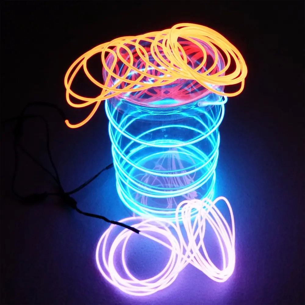 Electroluminescent חוט עמיד למים גזיר 1 שנה אחריות el חוט