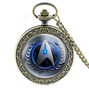 Montre de poche led pour femmes, pendentif à thème Star, laiteux dans l'espace, dessin animé, <span class=keywords><strong>horloge</strong></span> à Quartz en émail, avec chaîne - Product Image 1