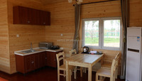 Maison en bois prédécoupée, kit de maison pré-assemblée, installation rapide et facile, avec 1 chambre à coucher