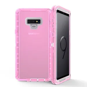 2 in 1TPU + PC Clear mobile phone case 대 한 Samsung Cover Bling Quicksand 어필하는 큐빅 액 셀 phone case 대 한 samsung 주 9