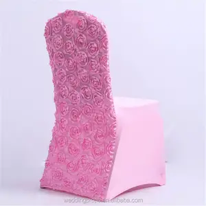 Rosette Back Polyester Chair Cover be used to Banquet