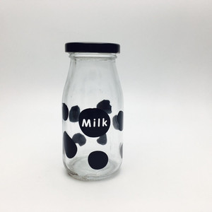 Botellas de Vidrio de <span class=keywords><strong>200</strong></span> <span class=keywords><strong>ml</strong></span> para Bebidas Lácteas con Diseño de Lunares de Vaca - Product Image 2