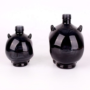 Botella de <span class=keywords><strong>Vino</strong></span> Negra de Diseño Único con Cabeza de Demonio Fantasma de 250 ml y 650 ml con Tapa de Aluminio de Rosca - Product Image 3