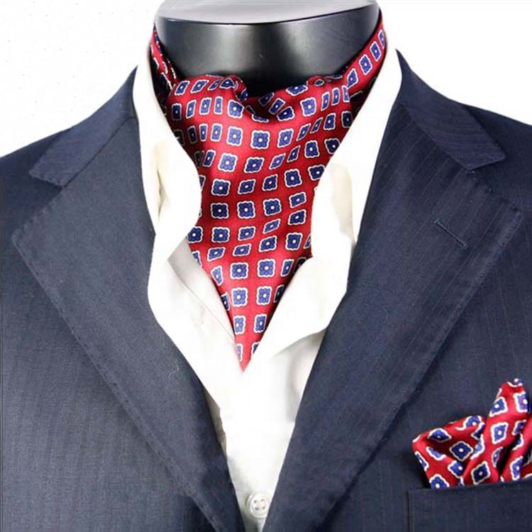 hochwertige herren neue mode seide gedruckt Ascot krawatte