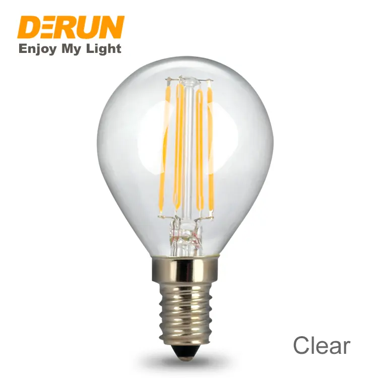 G45 Clear E14 E27 2W 4W 6W 200LM 400LM 600LM LED filament Edison Glass bulb Lamps light , FMT-G45