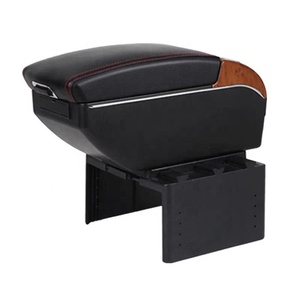 DAIAO DA-5983 PU cuir Double couches porte-gobelet USB chargeur voiture Center <span class=keywords><strong>Console</strong></span> accoudoir boîte de rangement noir Dacia Renault <span class=keywords><strong>Duster</strong></span> - Product Image 4