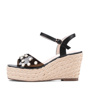 WETKISS precio bajo al por mayor <span class=keywords><strong>transparente</strong></span> blanco zapatos de boda zapatos de novia zapatos de verano alpargatas Sandalias con tacón de cuña - Product Image 5