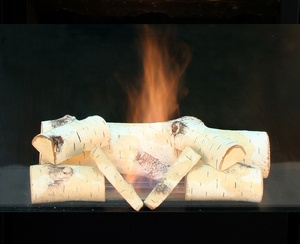 Chimeneas, Braseros, Leños Artificiales, Leños para Chimeneas de Gas, Leños de Cerámica Blancos - Product Image 1