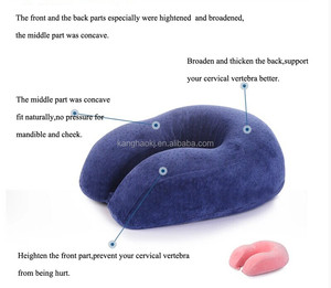 2015 la venta caliente nuevo decorativo masaje de bambú de viaje de espuma de memoria cuello almohada - Product Image 1