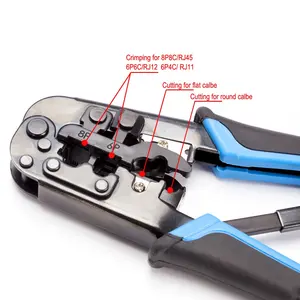 High Quality Rj11 Rj45 Crimping Tool For Cable Rg45 Blister HT-N5684R Manual Network Stripping Tools