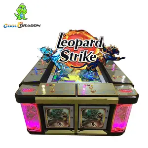 Léopard grève boules 8 lecteur arcade tir de pêche 3D poissons table de jeu machine de jeu