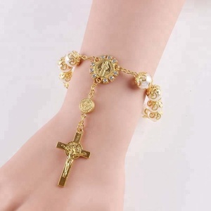 Joyería Religiosa al por Mayor de China, <span class=keywords><strong>Rosario</strong></span> Católico con Cordón Ajustable de la Virgen María - Product Image 3