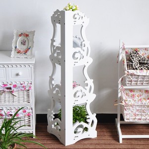 Estante Esquinero de Madera <span class=keywords><strong>Blanca</strong></span> de 5 Niveles para Decoración del Hogar, Soporte para Flores de Sala de Estar - Product Image 6