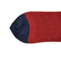 Chaussettes d'hiver tricotées décontractées pour hommes, doublées de fourrure épaisse, antidérapantes, antibactériennes, jetables, bicolores, avec logo, pour usage intérieur