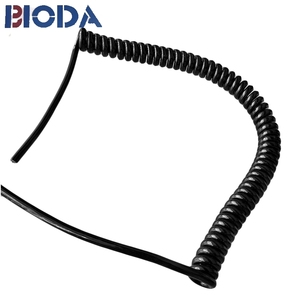 Personalizado negro 2 core PVC <span class=keywords><strong>cable</strong></span> <span class=keywords><strong>espiral</strong></span> <span class=keywords><strong>cable</strong></span> primavera para equipos médicos - Product Image 4